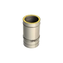 élément droit réglable 400 mm - conduit de fumée double paroi isolé