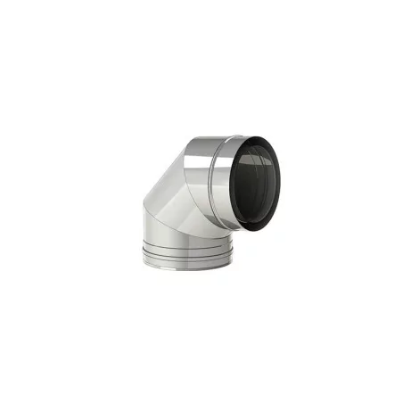 coude 90 inox - conduit - conduit de fumée concentrique pour poêle à pellet