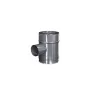 té 90 inox entrée d'air 80 mm mâle - conduit de fumée concentrique pour poêle à pellet té 90 inox entrée d'air 80 mm mâle - conduit de fumée concentrique pour poêle à pellet