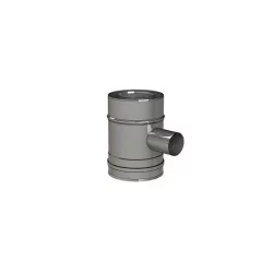 té 90 inox entrée d'air 60 mm mâle - conduit de fumée concentrique pour poêle à pellet