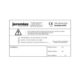 étiquette signalétique PELLET - accessoire conduit de fumée