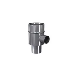 té raccord chaudière inox mâle air 80 femelle - conduit de fumée concentrique pour chaudière à pellets