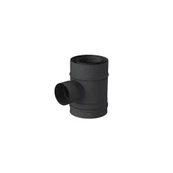 té 90 entrée d'air 60 mm mâle noir - conduit de fumée concentrique noir poêle à pellets