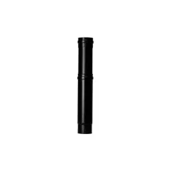 élément droit réglable 600 mm - conduit simple paroi en acier noir mat pour poêle à pellets