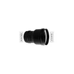 raccord femelle femelle 80-100 - conduit simple paroi en acier noir mat pour poêle à pellets
