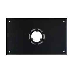 plaque de tubage ventilee rectangle noir - accessoire conduit de fumée