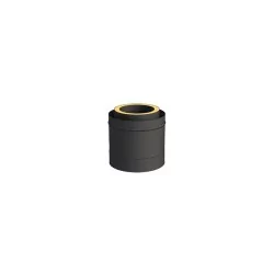 élément droit 250 mm - conduit de fumée triple paroi isolé noir