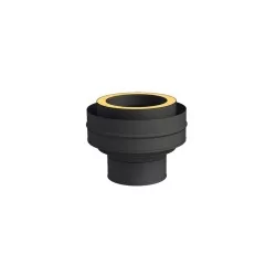 connexion sortie fumées verticale - conduit de fumée triple paroi isolé noir