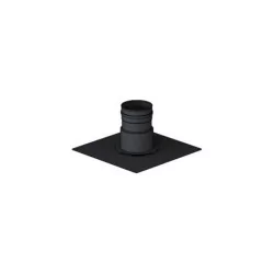 plaque de finition noire 400x400 - accessoire conduit de fumée