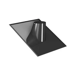 solin inox noir 5-30 degrés - sans collerette - accessoire conduit de fumée