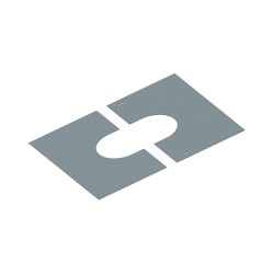 plaque de finition carrée en 2 parties - accessoire conduit de fumée - 0 30 degrés