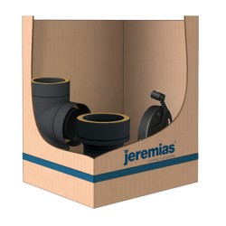 Kit stabilisateur de tirage pour conduit de fumée noir double paroi isolé