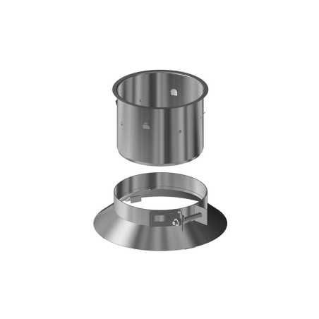 Embout de protection pour tubage flexible inox isolé avec collerette renforcée - Jeremias