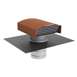 Chapeau toiture métallique couleur tuile pour VMC Ekkoair