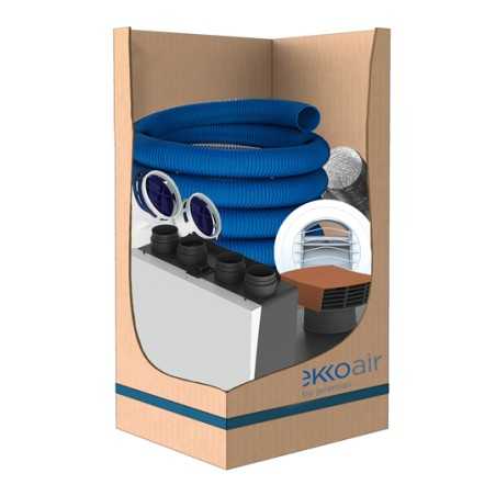 Kit VMC double flux autoréglable murale - HOUSE - Ekkoair