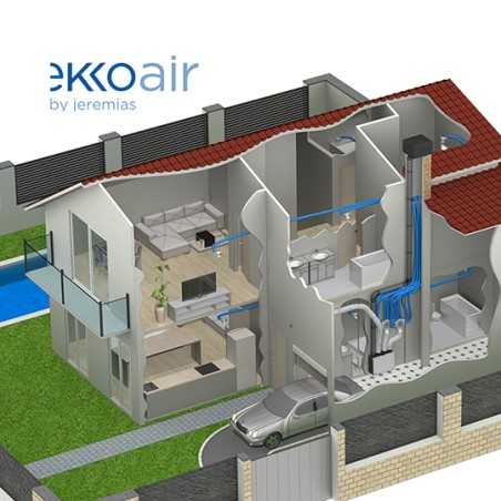 Plan 3D habitation VMC double flux auto murale - Genius Ekkoair