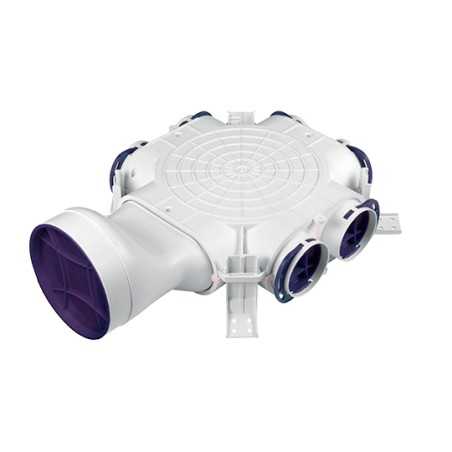 Ekkobox 160 + 6x75 - Caisson de distribution d'air horizontal pour VMC